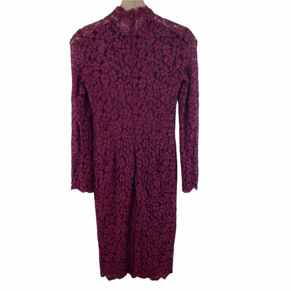 Bardot Sienna Lace Bell Sleeve Sheath Dress Size 4 - Picture 4 of 10